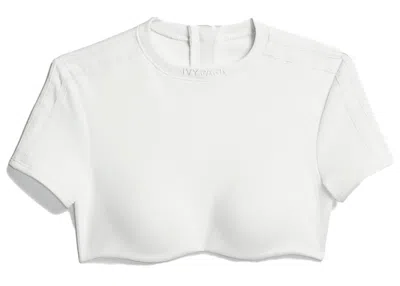 Pre-owned Adidas Originals Women's Adidas Ivy Park Crop Top In Off White