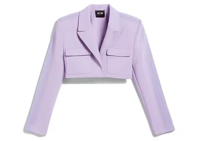 Pre-owned Adidas Originals Women's Adidas Ivy Park Cropped Suit Jacket In Purple Glow