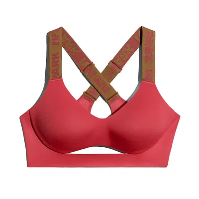Pre-owned Adidas Originals Women's Adidas Ivy Park Cutout Medium Support Bra In Real Coral