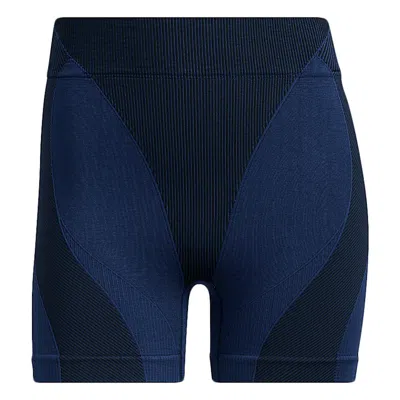 Pre-owned Adidas Originals Women's Adidas Ivy Park Halls Of Ivy Short Tights In Dark Blue/black