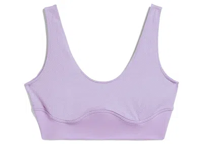 Pre-owned Adidas Originals Women's Adidas Ivy Park Knit Scoop Bra In Dust Purple/purple Glow