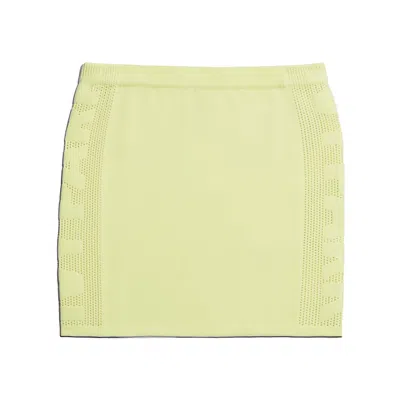 Pre-owned Adidas Originals Women's Adidas Ivy Park Knit Skirt In Yellow Tint