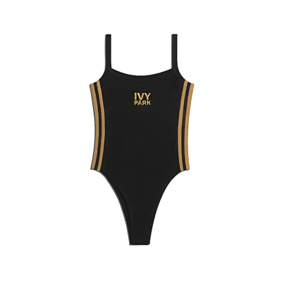 Pre-owned Adidas Originals Women's Adidas Ivy Park Knit Tank Bodysuit In Black