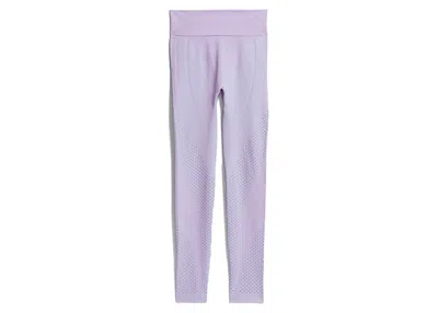 Pre-owned Adidas Originals Women's Adidas Ivy Park Knit Tights In Dust Purple/purple Glow
