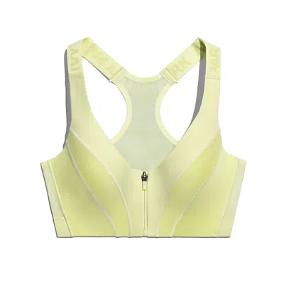 Pre-owned Adidas Originals Women's Adidas Ivy Park Medium Support Zip Bra In Yellow Tint