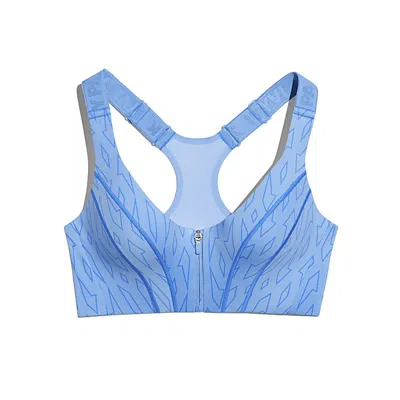 Pre-owned Adidas Originals Women's Adidas Ivy Park Mediumsupport Monogram Cutout Bra In Light Blue