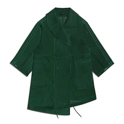 Pre-owned Adidas Originals Women's Adidas Ivy Park Mesh Jacket In Dark Green