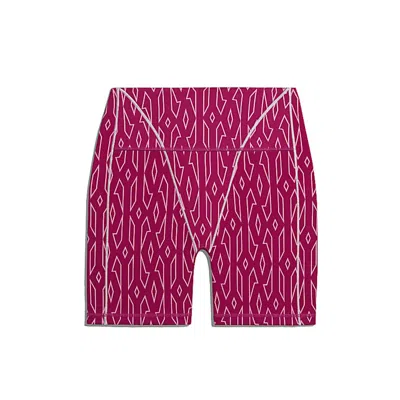 Pre-owned Adidas Originals Women's Adidas Ivy Park Monogram Short Tights In Bold Pink