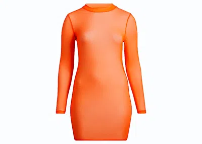 Pre-owned Adidas Originals Women's Adidas Ivy Park Swim Coverup Dress (plus Size) In Solar Orange