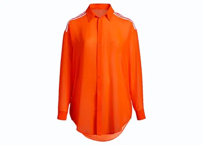 Pre-owned Adidas Originals Women's Adidas Ivy Park Swim Coverup Shirt (plus Size) In Solar Orange