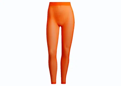 Pre-owned Adidas Originals Women's Adidas Ivy Park Swim Leggings In Solar Orange