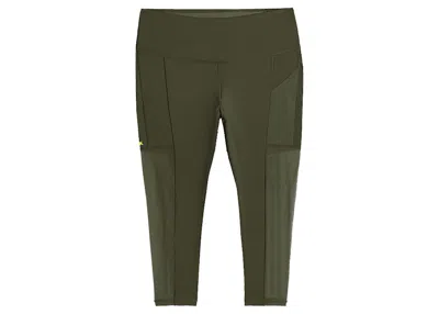 Pre-owned Adidas Originals Women's Adidas Ivy Park X Peloton Power Tights (plus Size) In Focus Olive/black