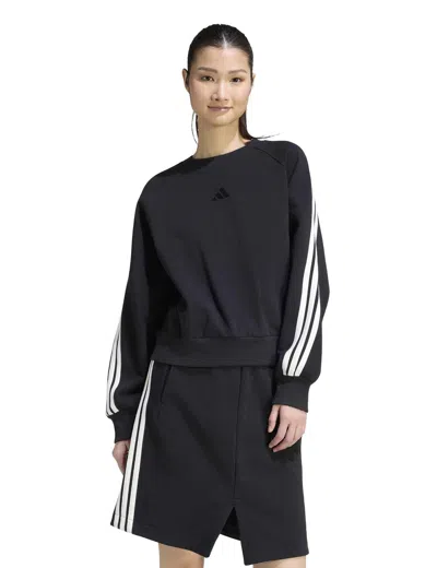 Adidas Originals Women's Adidas Kit 3-stripes Sweatshirt In Black