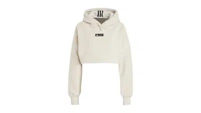 Pre-owned Adidas Originals Women's Adidas Moon Boot Cropped Hoodie In Bliss