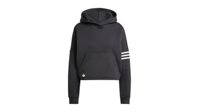 Pre-owned Adidas Originals Women's Adidas Neuclassics Hoodie In Black/cloud White