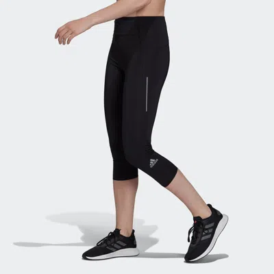 Adidas Originals Women's Adidas Own The Run 3/4 Running Leggings In Black