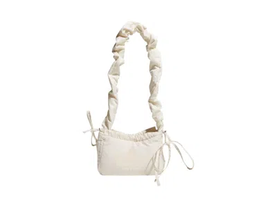Pre-owned Adidas Originals Women's Adidas Ruffle Shoulder Bag (2.7l) In Wonder White
