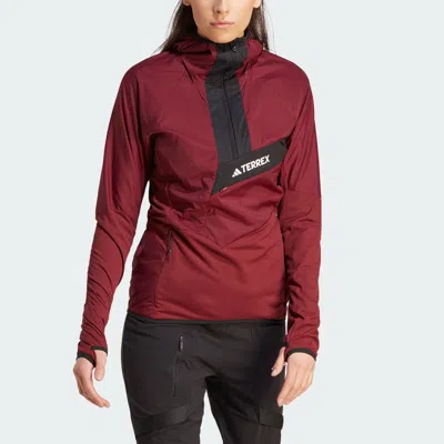 Adidas Originals Women's Adidas Techrock Ultralight 1/2-zip Hooded Fleece Jacket In Multi
