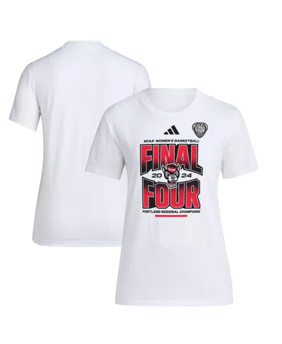 Adidas Originals Women's Adidas White Nc State Wolfpack 2024 Ncaa Women's Basketball Tournament March Madness Final F In White,ncaa
