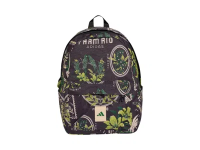 Pre-owned Adidas Originals Women's Adidas X Farm Rio Classic Backpack In Amazon Green