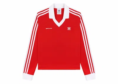 Pre-owned Adidas Originals Women's Adidas X Sporty & Rich Soccer Jersey In Sports Red/white