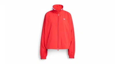 Pre-owned Adidas Originals Women's Adilenium Season 3 Zip Track Top In Better Scarelet Red