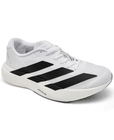 Adidas Originals Women's Adizero Evo Sl Running Sneakers From Finish Line In White,core Black