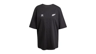 Pre-owned Adidas Originals Women's All S Essentials Boyfriend T-shirt In Black