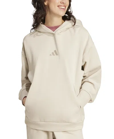 Adidas Originals Women's All Szn Boyfriend Fleece Hoodie In Alumina