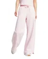 Adidas Originals Women's All Szn Fleece Loose Wide-leg Pants In Pink