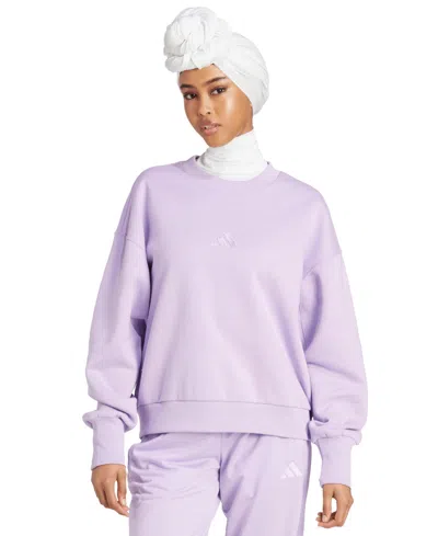 Adidas Originals Women's All Szn Loose Fit Fleece Sweatshirt In Purple