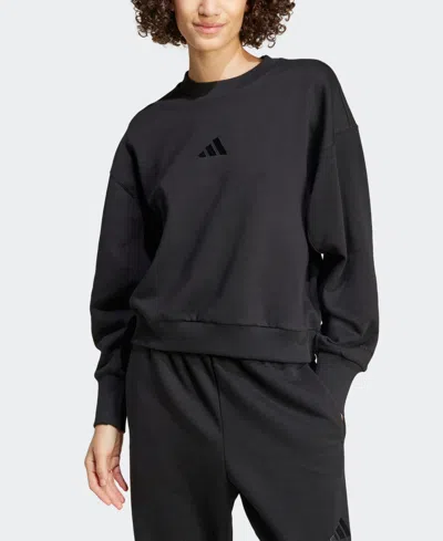 Adidas Originals Women's All Szn Loose Fit Fleece Sweatshirt In Black