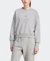 Adidas Originals Women's All Szn Loose Fit Fleece Sweatshirt In Medium Grey Heather