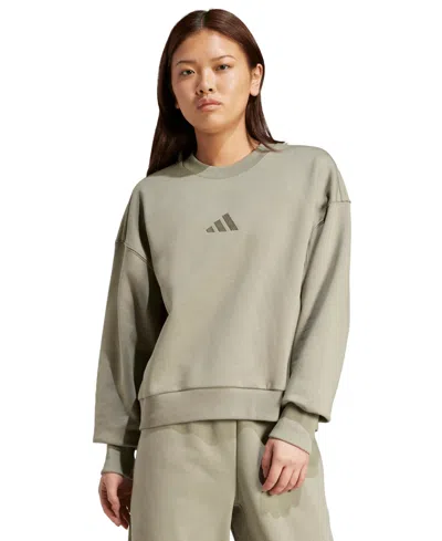 Adidas Originals Women's All Szn Loose Fit Fleece Sweatshirt In Green