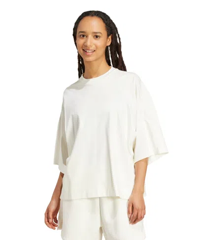 Adidas Originals Women's All Szn Soft Lux Loose Pull On T Shirt In White