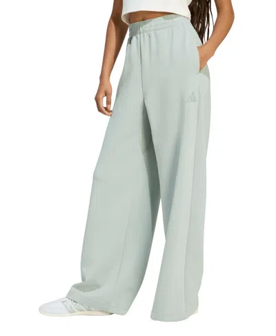 Adidas Originals Women's All Szn Soft Lux Straight Pants In Green