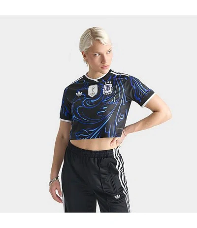 Adidas Originals Women's Argentina 2026 Away Replica Cropped Jersey In Multi