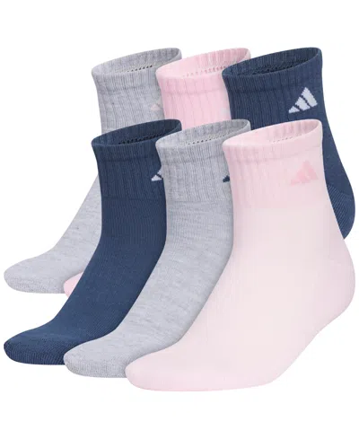 Adidas Originals Women's Athletic Cushioned 6-pack Quarter Socks In Multi