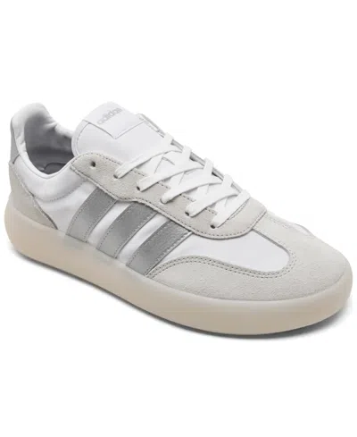 Adidas Originals Women's Barreda Decode Casual Sneakers From Finish Line In White,matte Silver
