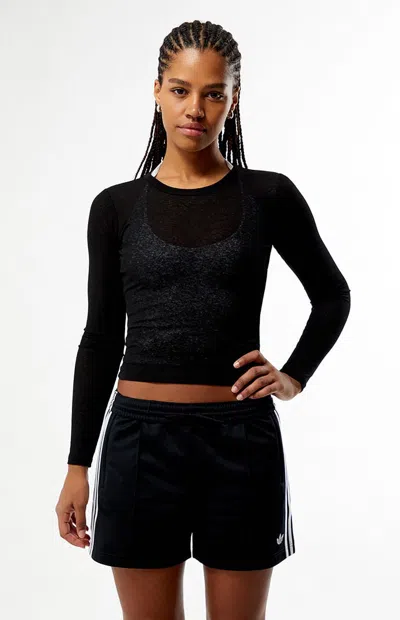 Adidas Originals Women's Black Firebird Classic Shorts In Black/white