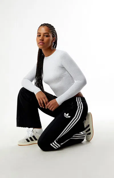 Adidas Originals Women's Black Firebird Loose Track Pants In Black/white In Multi