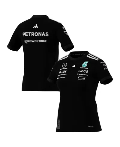Adidas Originals Women's Black Mercedes-amg Petronas F1 Team Driver Wear Replica Top