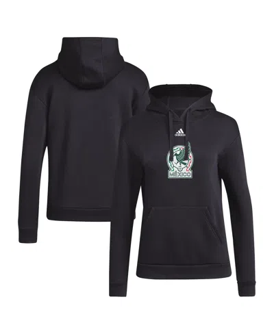 Adidas Originals Women's Black Mexico National Team Crest Pullover Hoodie
