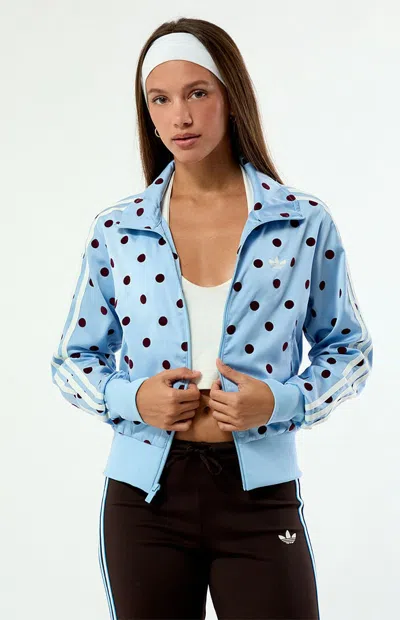 Adidas Originals Polka-dot Track Jacket In Blue