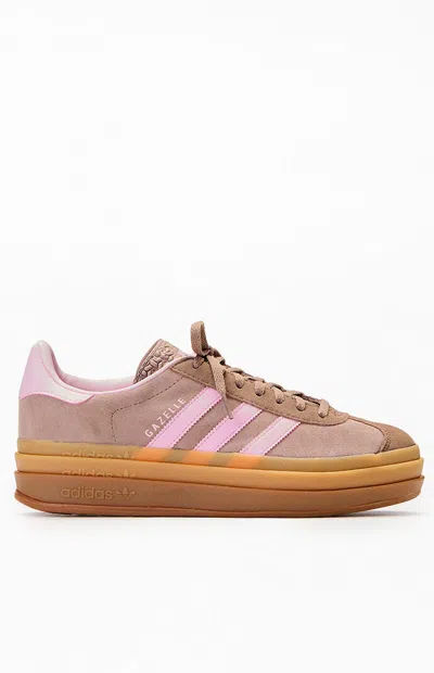 Adidas Originals Women's Brown Gazelle Bold Sneakers In Pink