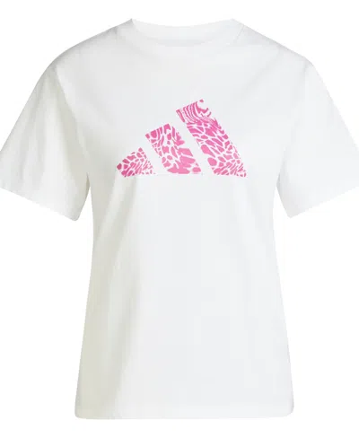 Adidas Originals Women's Camouflages Graphic Cotton T-shirt In Chalk White