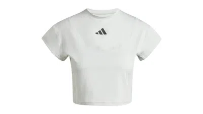 Pre-owned Adidas Originals Women's City Escape Baby T-shirt In Wonder Silver