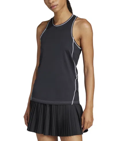 Adidas Originals Women's Club Slim-fit Racerback Tank Top In Black