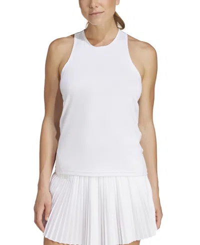 Adidas Originals Women's Club Slim-fit Racerback Tank Top In White