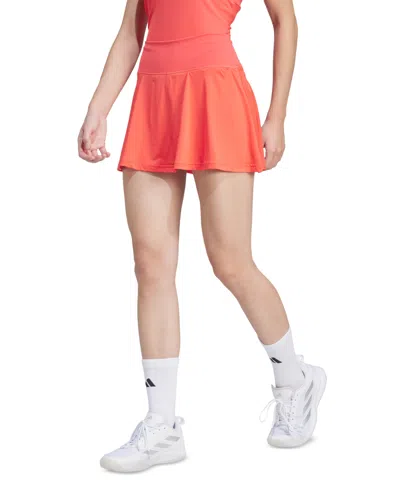 Adidas Originals Women's Club Wavy-print Tennis Mini Skort In Semi Lucid Red